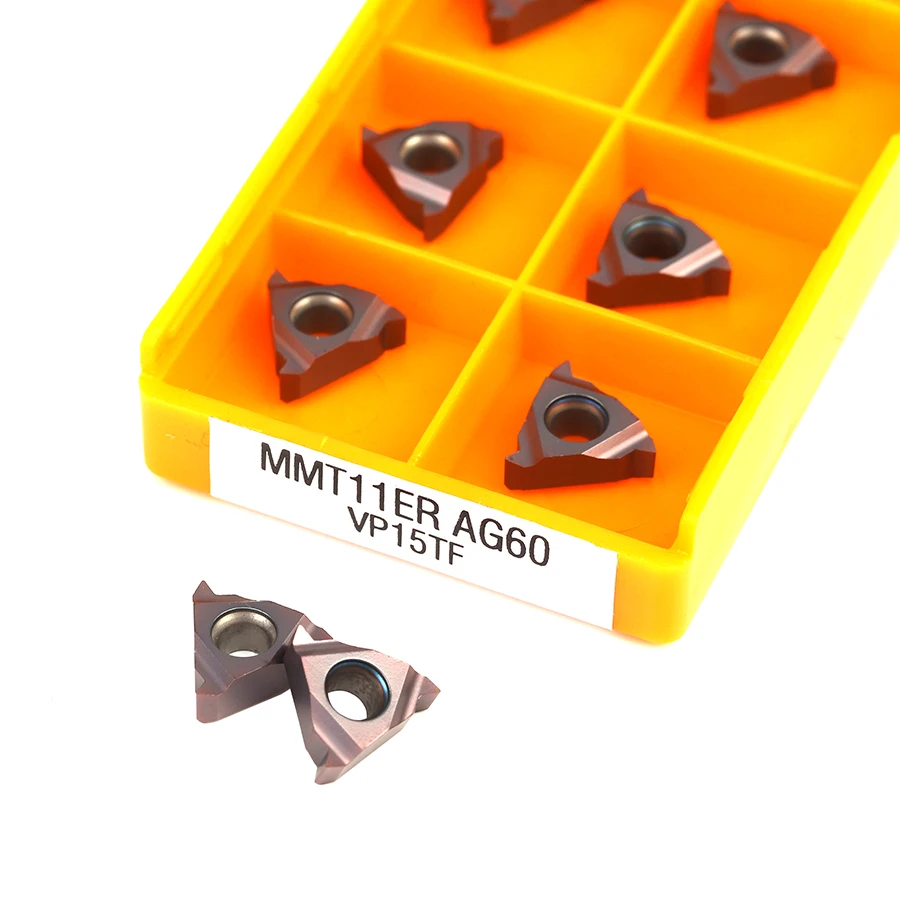 

10pcs highquality MMT 11ER 11IR AG55 AG60 VP15TF UE6020 US735 Thread Turning Tool carbide insert CNC lathe Thread turning insert