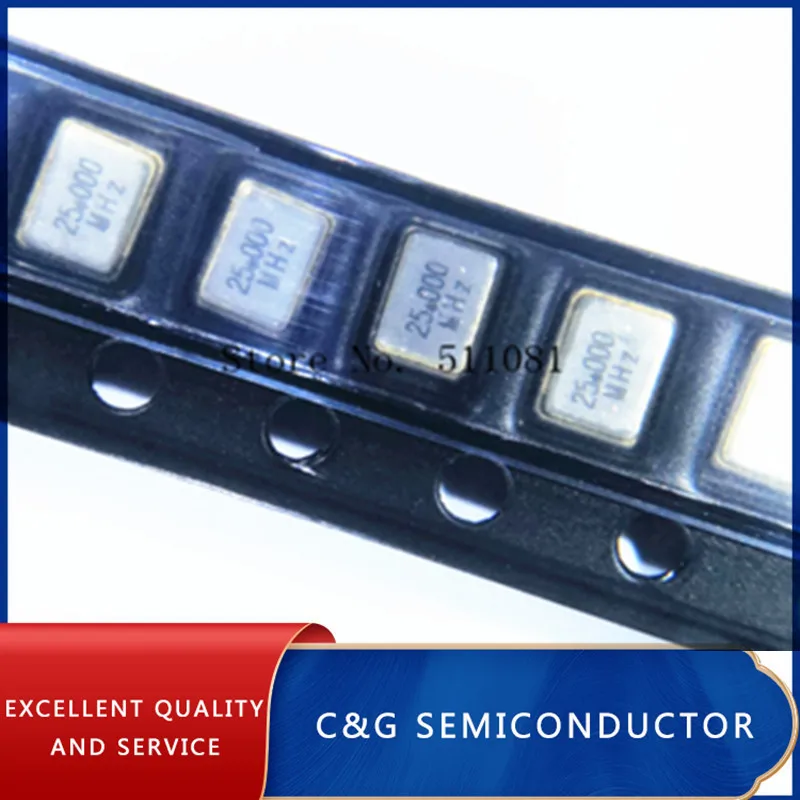 20PCS 25MHz 25.000MHz 3.2x2.5 3225 Passive SMD Quartz Crystal Oscillator |