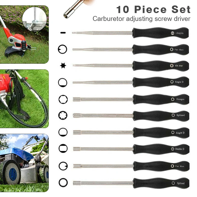 OGoDeal 10Pcs Rburetor Adjustment Screwdriver Tool Kit Walbro