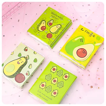 

Avocado Fresh Smile 4 Folding Memo Pad Sticky Notes Escolar Papelaria School Supply Bookmark Label