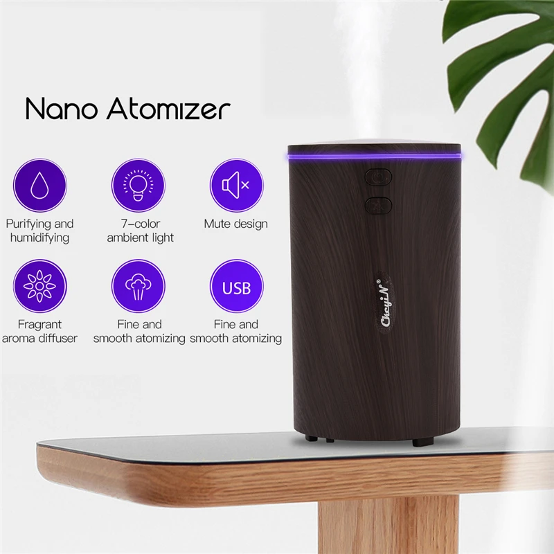 Mini USB Air Humidifier for Car Ultrasonic Aroma Diffuser 7 Color Light Aromatherapy Essential Oil Diffuser Air Purifier Mist 45