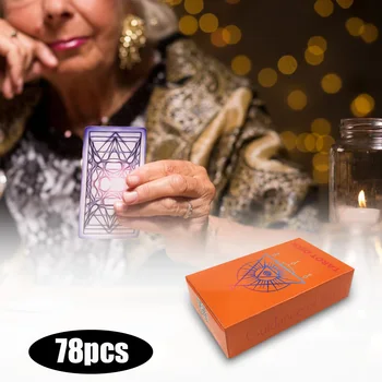 

Multicolour 78pcs/set Easy Tarot Cards English Version Read Fate Tarot Deck Board Game Portable Family Party Card Game