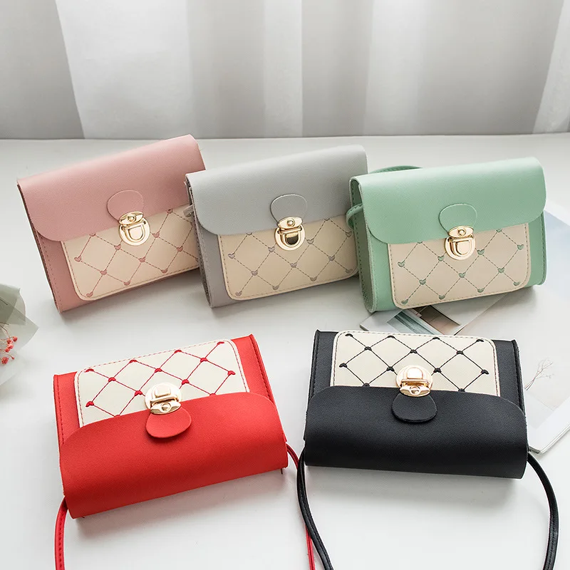 

Bag Women's 2019 Summer And Autumn New Style Korean-style Trending Contrast Color One-Shoulder Oblique Phone Bag Purse