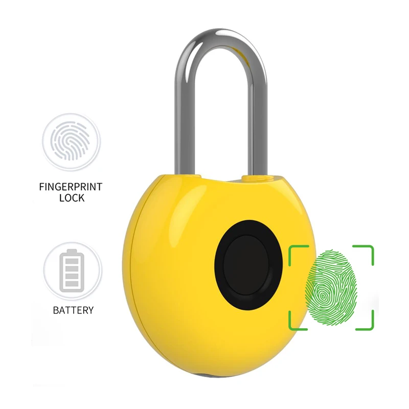 Fashion-Fingerprint Padlock Anti-Theft Lock Luggage Bag Padlock Smart Lock