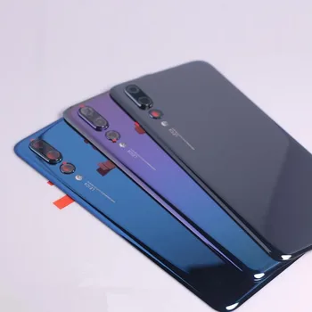 

Real P20Pro Housing For Huawei P20 Pro Glass Battery Back Cover Replacement Parts Case + Logo Camera Glass Stick Glue
