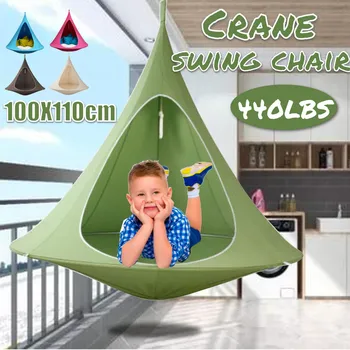 

Portable Teepee Tree Hanging Silkworm Hammock Chair Indoor Outdoor Kids Swing Bed Adult Swinging Hanging Chair Hammock