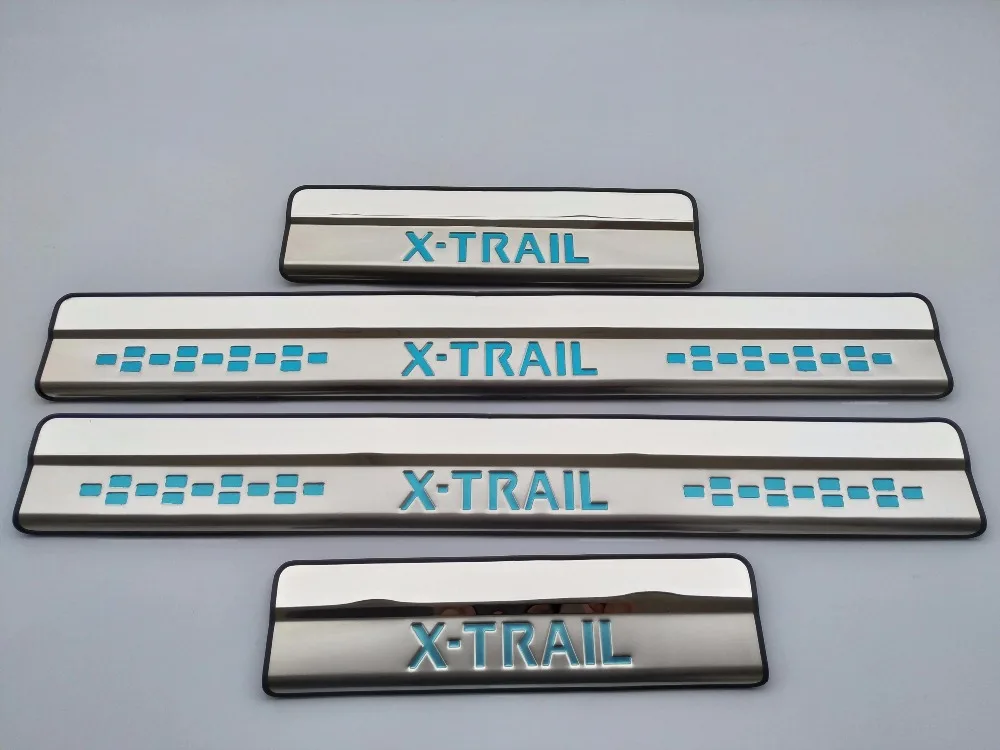 Автомобильный Стайлинг для Nissan X-Trail T32 из нержавеющей педали для порога Крышка Дверные пороги протектор Защитные наличники авто-аксессуары наклейка