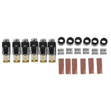 

HOT 6Pc Tool-Free Shielded RJ45 Termination Plug Connector Cat6a Termination Plug Shielded Metal Boot