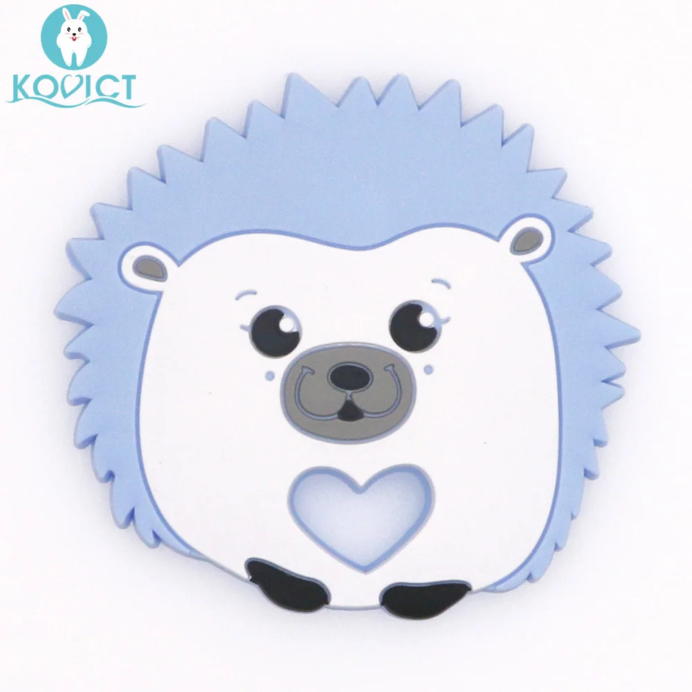 04 Blue Kovict BPA бесплатно 1 шт. Ежик детский Силиконовый грызунок Прорезыватели для зубов жевательные в форме животных Товары для малышей подарок для кормления - Цвет: 04 Blue