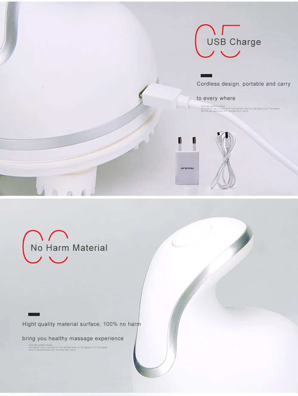 Зарядная головка массажер Многофункциональный шейный позвонки usb электрический питомец кошачья лапа 3D массажный инструмент для кожи головы может быть полным телом