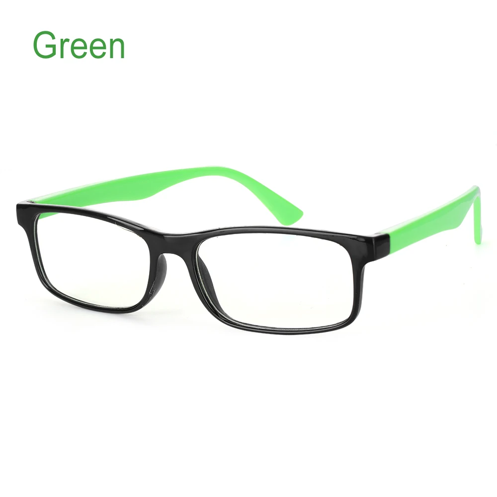 Green Модные мужские и женские очки с защитой от УФ-излучения, компьютерные очки, оправа, очки с защитой от усталости, синяя пленка, простое зеркало - Цвет оправы: Green