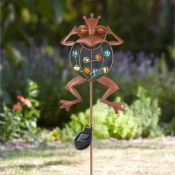 

Practical Frog Shape 10LED Solar Lawn Lamp Multi-functional Convenient Outdoor Garden Path Yard Waterproof Spike Light