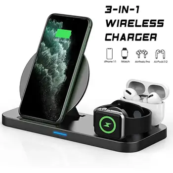 

W40 3 In 1 Professional Wireless Charging Phone Earphones Wireless Charging Watch Fast Quick Charging for Smart Watch Headsets