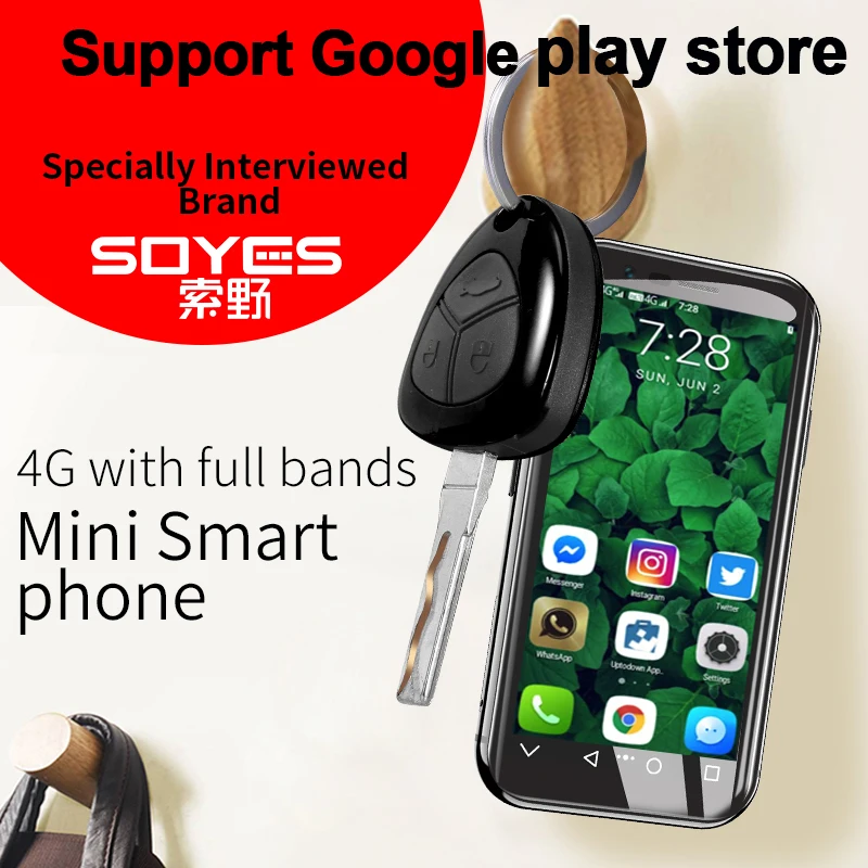  2019 SOYES XS 4G 3.0 Screen Mini Smartphone Google play store 2GB+16GB/3G+32G Android 6.0 Bluetooth