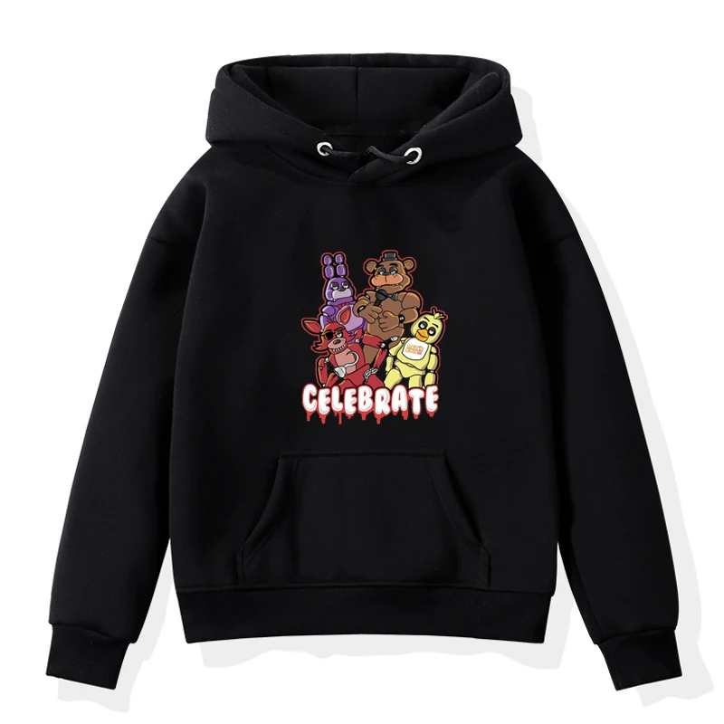 Hoodies 2 Толстовки с капюшоном для мальчиков и девочек с принтом «пять ночей с Фредди»; детские толстовки; сезон осень-зима; бархатная верхняя одежда для малышей - Цвет: Hoodies 2