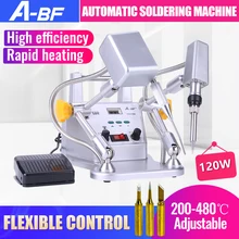 A-BF цифровой дисплей паяльная станция независимая ручка внутренний горячий тип пайки точечный сварщик Автоматическая Оловянная машина 120 Вт