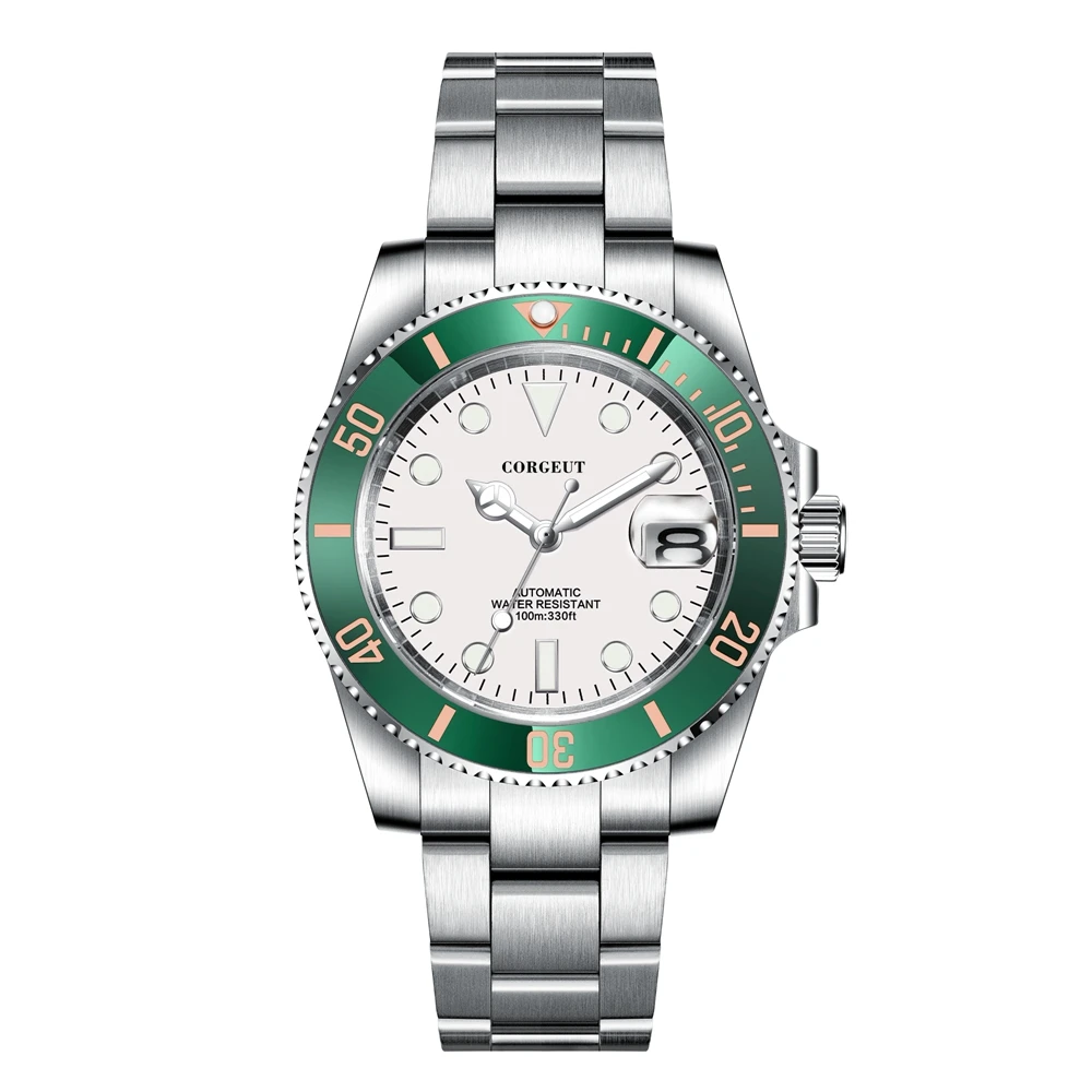 NH35 Luxury Corgeut Sapphire Miyota Automatic Wristwatch Mechanical 40mm Mens Watch Ceramic Bezel 10Bar Swim Luminous Male Clock 