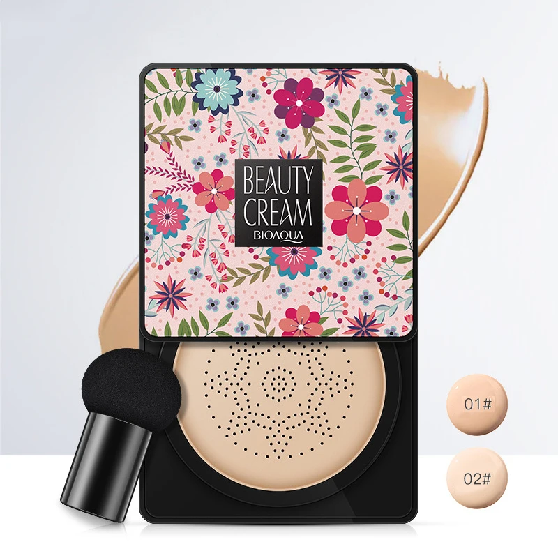 

2 Types Air Cushion Mushroom Head BB Cream Moisturizing Natural Nude Concealer Oil Control Translucent Foundation Cream TSLM2