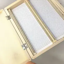 100 мест цифровой микроскоп слайды коробка для хранения биологический Деревянный чехол