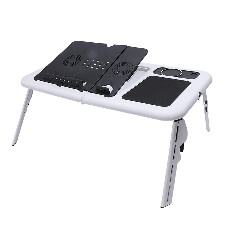 

Foldable Portable laptop Desk Table Stand Bed Tray Dual Fans