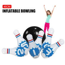 Giant Inflatable Bowling Set For Kids Adults Funny Toy With 1 Ball And 6 Pins Bowling Supplies Indoor Outdoor Sports Games Gifts