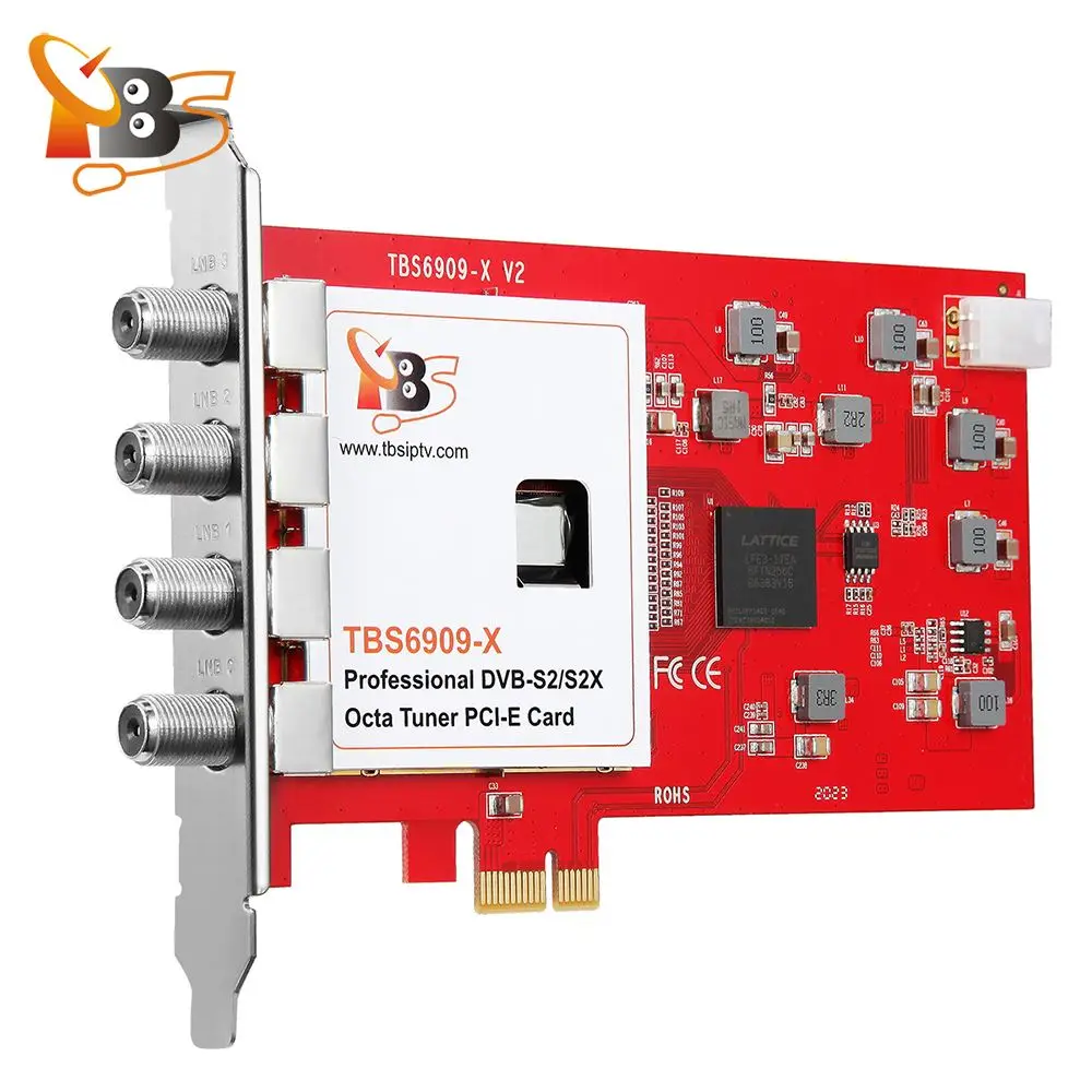 TBS6909X DVB S/S2/S2X 8 ядерный ТВ тюнер PCIe карты для просмотра и Запись спутник FTA