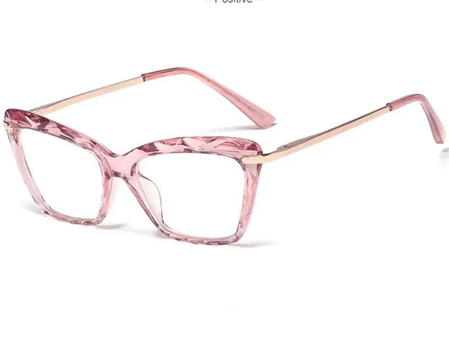 Модные брендовые дизайнерские женские очки для чтения с кристаллами, высококачественные металлические очки с диоптриями+ 50 до+ 400 - Цвет оправы: pink