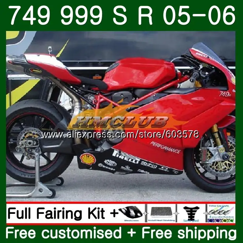 Корпус для поездок на мотоцикле DUCATI 749-999 749S 999 S 2003 2004 2005 2006 комплект 48CL. 98 749 999 S R 749R 999R 999 749 03 04 05 06 Красный обтекатель