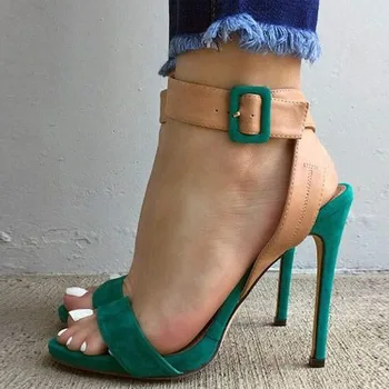 

Spelling Color Super High With Sandals Noodles High Heels