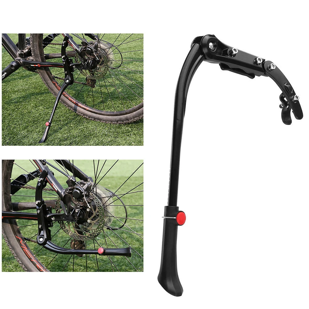 Adjustable MTB Mountain Bike Rack Aluminum Alloy Bicycle Kickstand Back Side Stand Holder 45