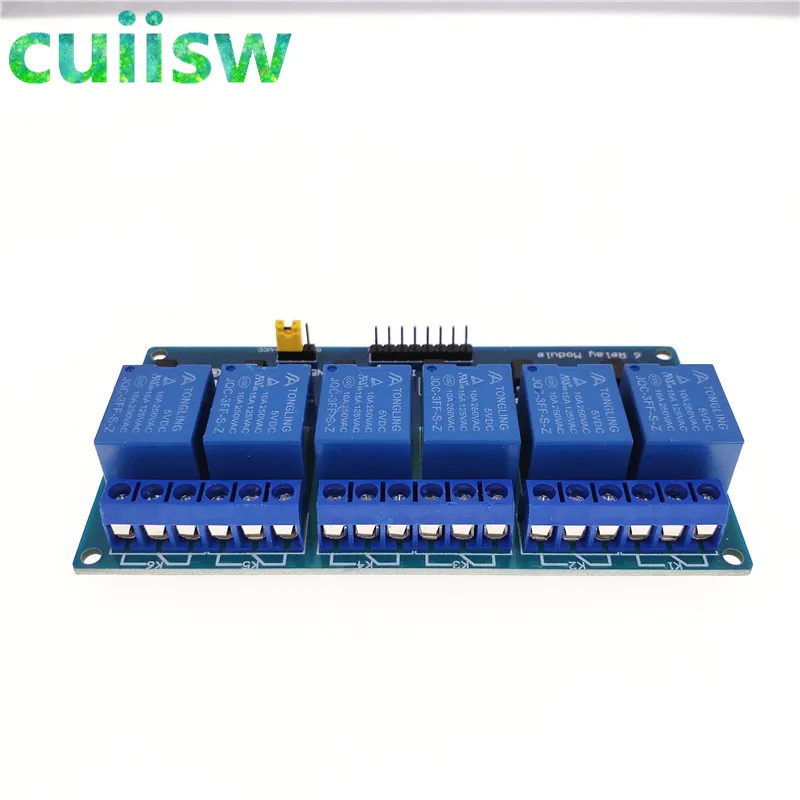 DC 5V 6 каналов релейный модуль с светом муфты оптрон изоляции для Arduino Raspberry Pi Плата расширения