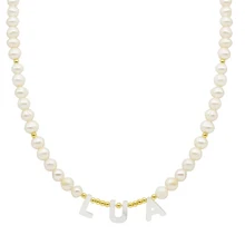 Hand-made custom name necklace natural freshwater pearls for women trendy charm jewelry christmas 2020 personalized gift Hand-made custom name necklace natural freshwater pearls for women trendy charm jewelry christmas 2020 personalized gift