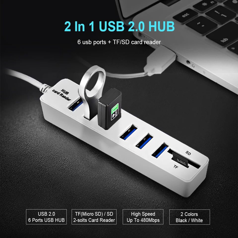 Usb-концентратор 3,0 Мульти USB C 3,0 usb-хаб высокого Скорость 3/6 Порты хаб TF/SD кард-ридер USB C концентратор для ПК Компьютерные аксессуары