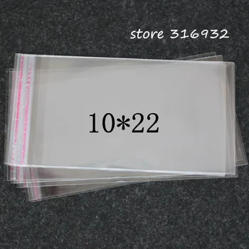 

Clear Resealable Cellophane/BOPP/Poly PVC Bags 10*22cm Thicken Clear Self Adhesive Seal Plastic Bags 10*22 CM