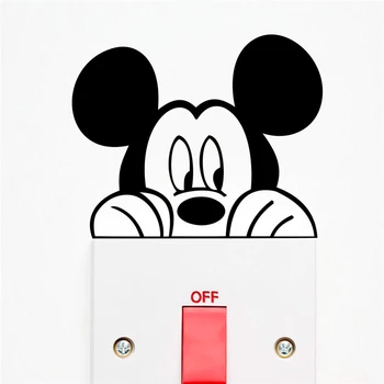 

Disney Mickey Minnie Mouse Switch Stickers For Home Decor Living Room Bedroom Cartoon Wall Decals Vinyl Mural Art Diy Wallpaper