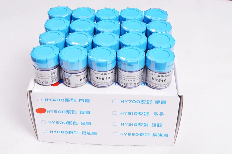 40PCS HY510 10g/pcs Silicone Compound Thermal Paste Conductive Grease Heatsink For CPU GPU Chipset notebook Cooling with scraper