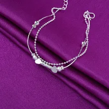 Летний двухслойный ретро-браслет на ногу в Корейском стиле, модные маленькие хипстерские браслеты в форме сердца