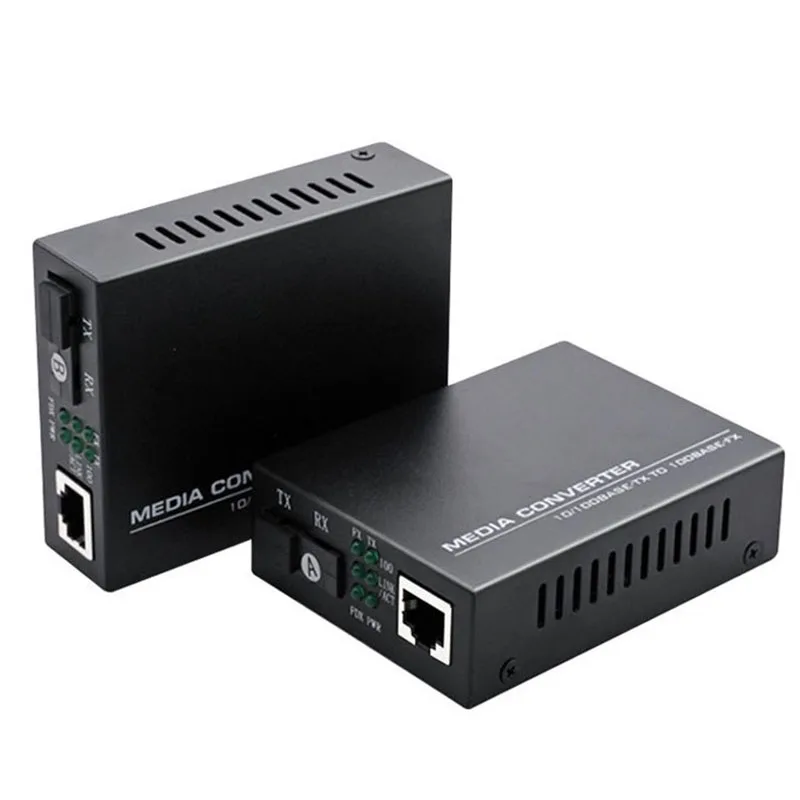 Gigabit Single-mode Single-fiber Optical Fiber Transceiver SC Interface Network Monitoring Photoelectric Converter 1 | Компьютеры и