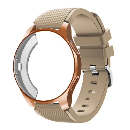 Ремешок+ чехол для samsung gear S3 Frontier S2 ремешок Galaxy watch 46 мм 42 м 22 мм ремешок для часов все вокруг защитные часы аксессуары 20 - Цвет ремешка: brown 18