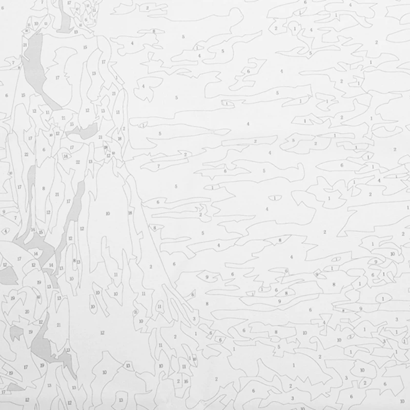 Девушка DIY масляная краска ing paint By Number Kit-лицом к морю 16x20 дюймов(бескаркасная