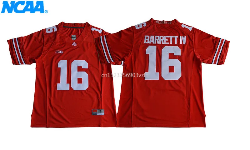 Новое поступление высокое качество J.T Barrett#16 футболка колледжа Джерси S-XXXL