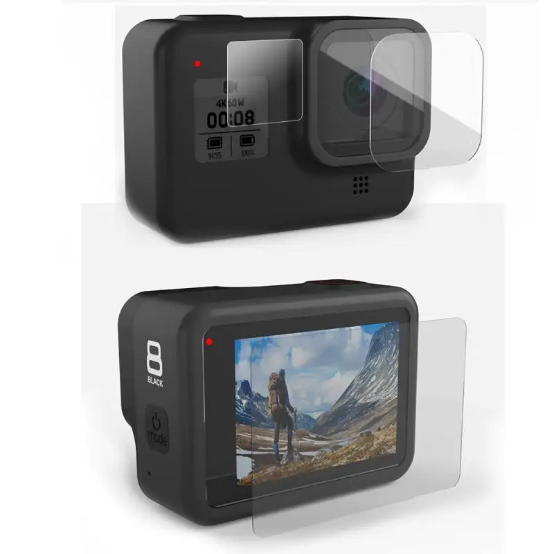 Для экшн-камеры Gopro8 мягкий чехол водонепроницаемый силиконовый чехол Аксессуары для камеры из закаленной пленки аксессуары для Go Pro