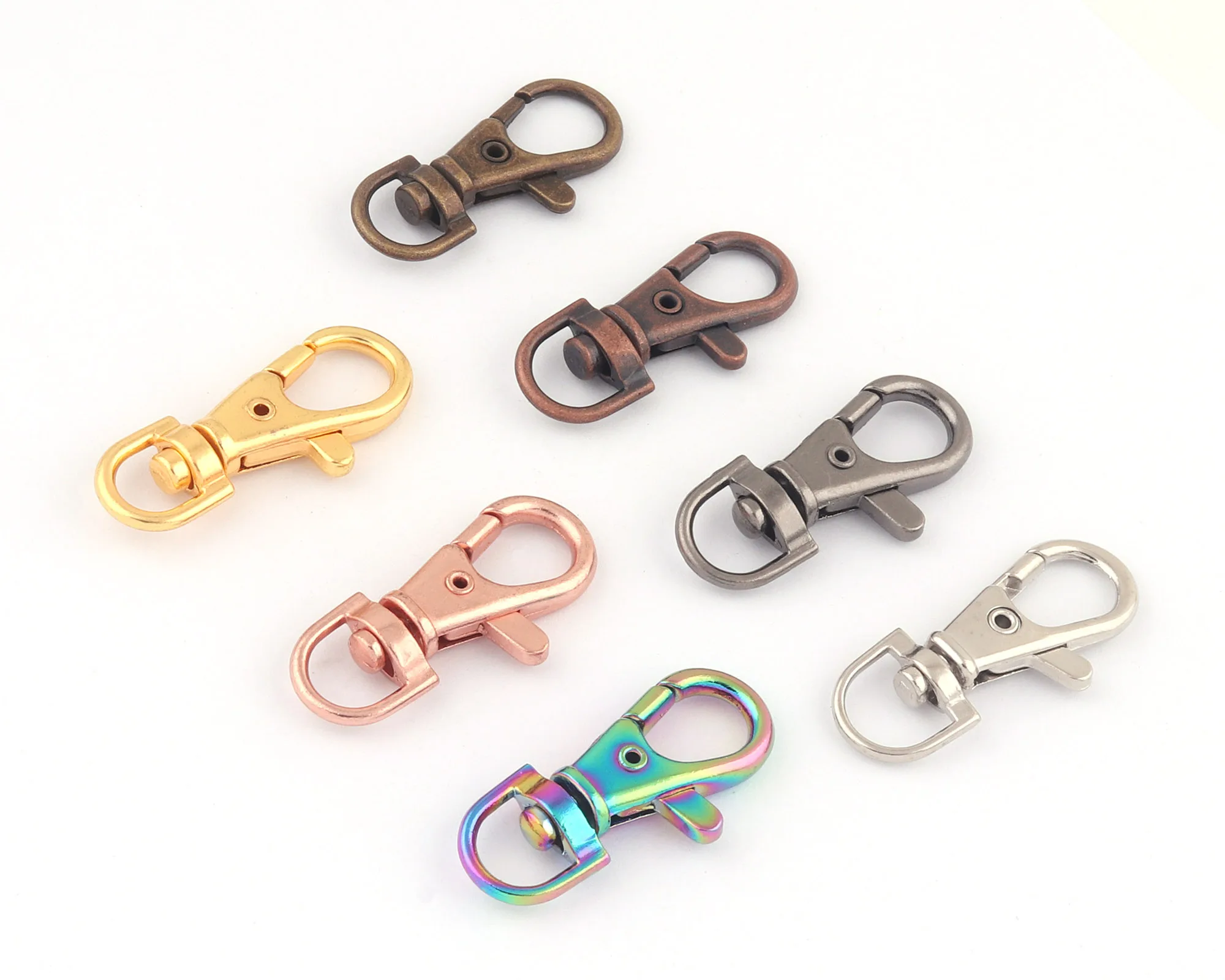 9mm Rose Gold Swivel Clasps Claw Lobster Clasps Metal Lanyard Hook