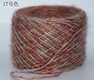 50 г/лот, шерстяная металлическая пряжа для ручного вязания, мохеровая пряжа для вязания крючком, Модная трикотажная пряжа, свитер laine a tricoter - Цвет: 17 khaki