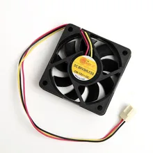 60x60x15mm 3 ขา 12V คอมพิวเตอร์ Cooler พัดลมระบายความร้อน PC สีดำเครื่องมือ VH99(China)