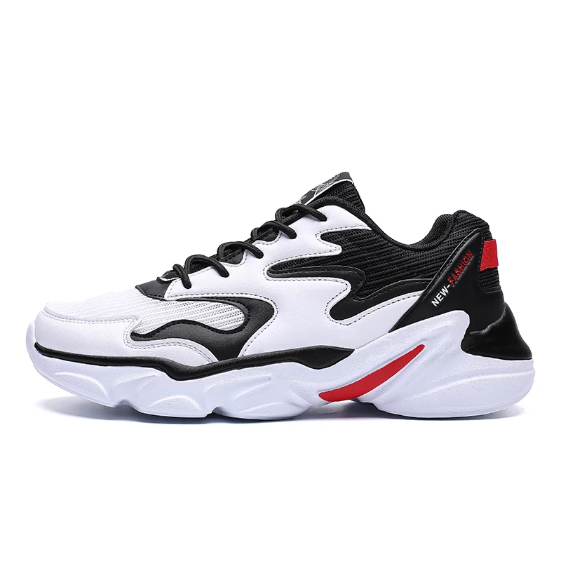 Xiaomi, дышащие мужские кроссовки, удобная и мягкая мужская спортивная обувь, нескользящая амортизация, обувь для бега, большой размер 44 - Цвет: Белый