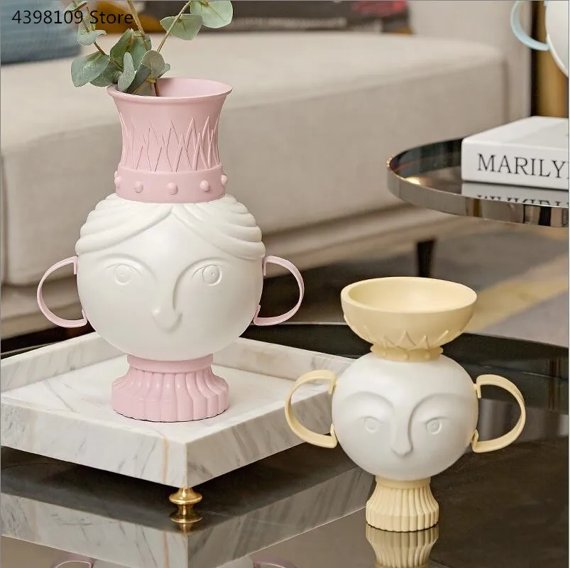 

Scandinavian resin vase modern home decoration crafts creative wine cabinet porch macaron vase decoration wedding gift