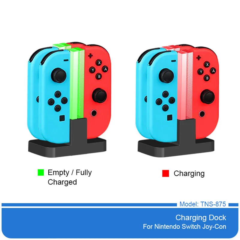Зарядная док-станция для Joy-con NS Switch 4 в 1 для nintendo Switch контроллер светодиодный зарядное устройство для nintendo Switch геймпад Подставка для зарядки