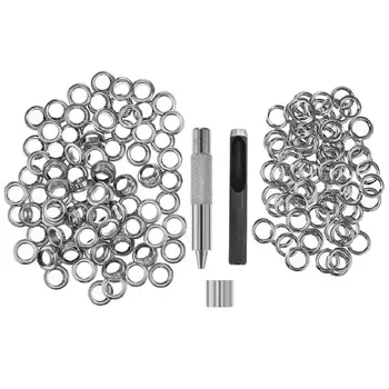 

A Set Metal Grommets Eyelets Set Tool Kit Repair Canvas Tent Scrapbooking Shoes