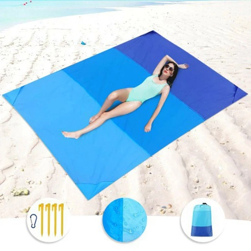 Купить 200x210cm Портативный Карманный коврик для пикника Водонепроницаемый песчаный пляж | Туристический коврик (1005002487475236)